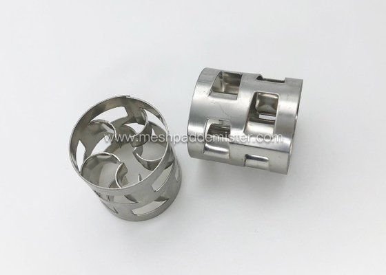 Damıtma Kolonunda Rastgele Paketleme Metal Pall Ring SS316 0.4 Mm