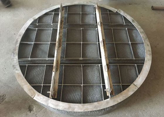 SS304 Örgü Örgü Buharlı Sıvı Ayırıcı, Destek Halkalı Ve Kirişli